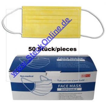 Mund-Nasen-Maske gelb